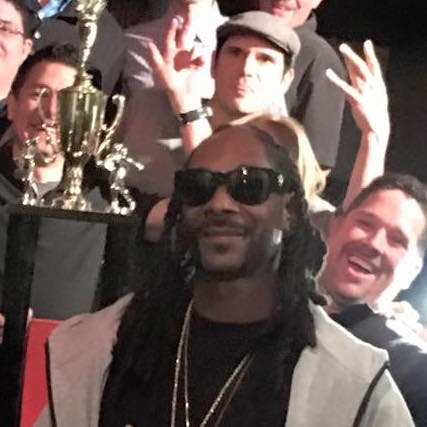 Snoop with Ricci and the trophy